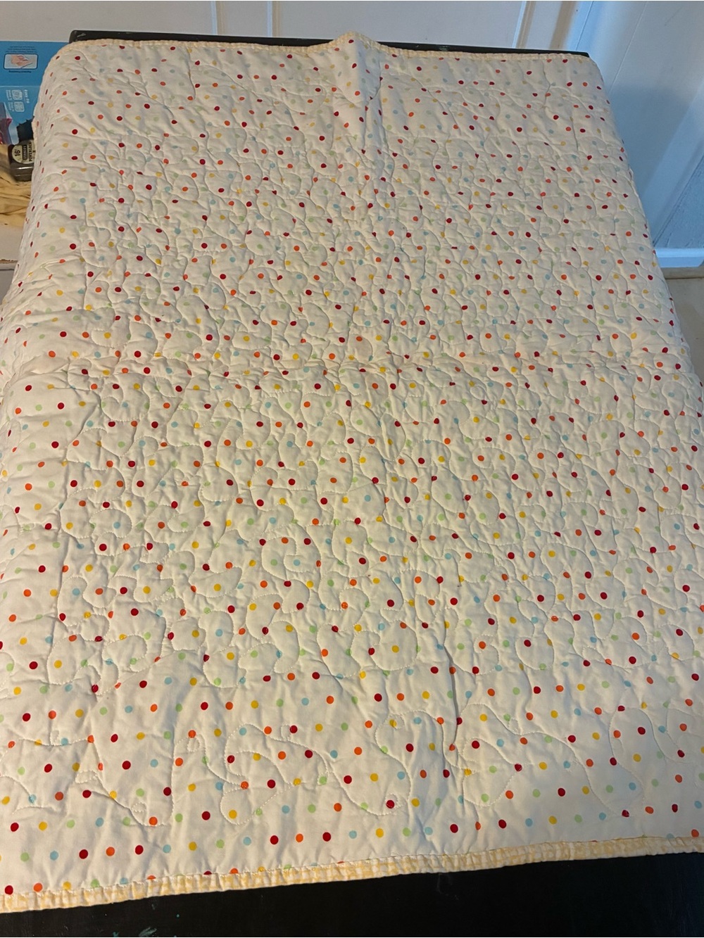 Vintage-Style Patchwork Dick & Jane Child’s Quilt - Picture 6 of 7